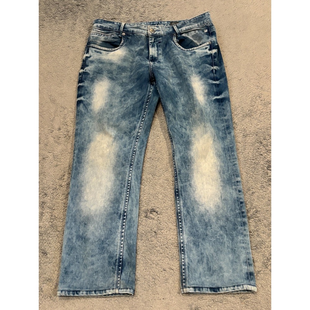 Mufti Jeans Mens 36 Washed Blue Denim Stretch Slim Straight Academy Of 1998